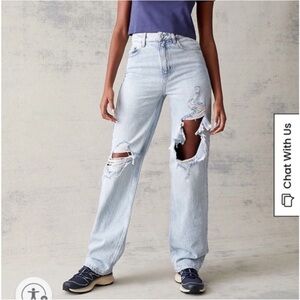 (23) PacSun | Distressed Light Blue Women's Jeans
